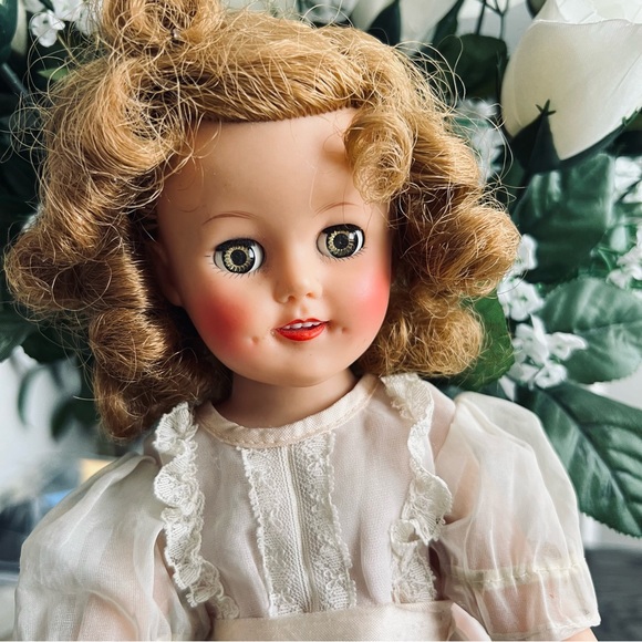 🍭 1950’s Vintage IDEAL Shirley Temple Doll ST-15 N Flirty Eyes 14” Jointed - Picture 3 of 11